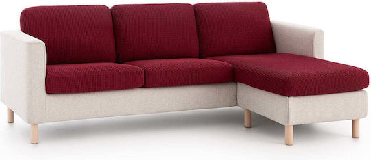 Sofazip Elastische Abdeckung für Dreisitziges Sofa Red 185εκ. 1Stück SZCUSHROS
