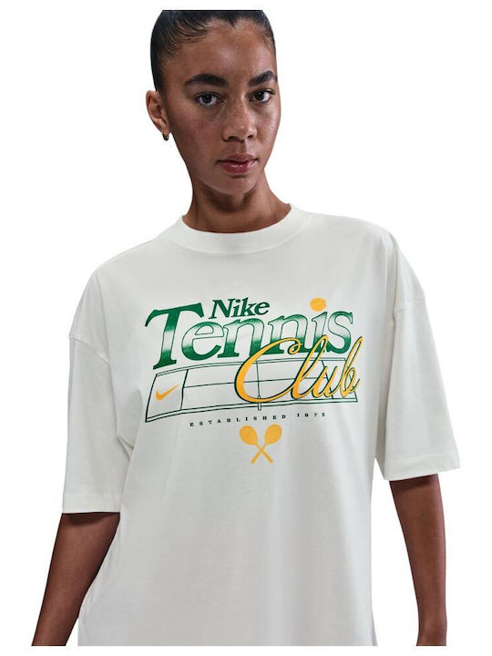 Tricou Oversized pentru Sporturi Damă Culori Full Face Crem
