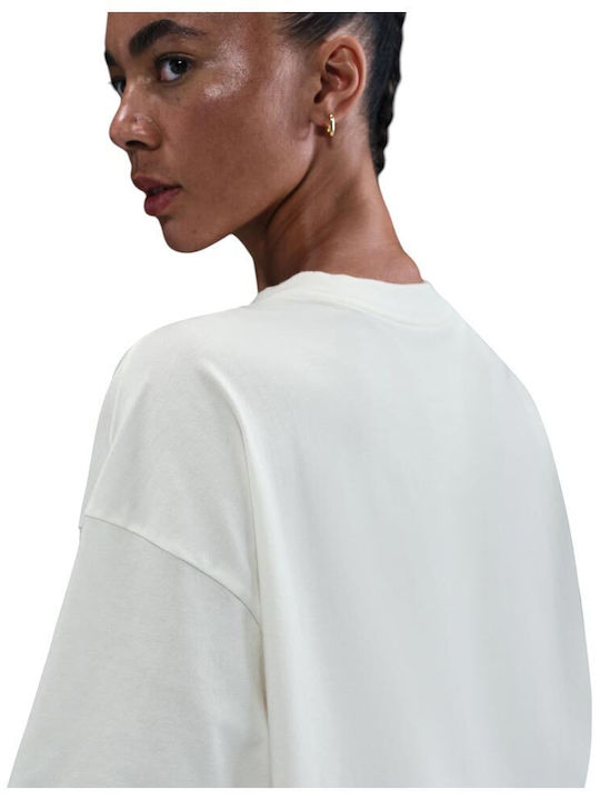 Tricou Oversized pentru Sporturi Damă Culori Full Face Crem
