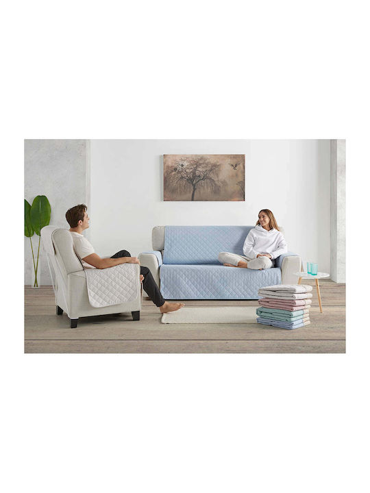 Sofazip Ελαστικό Κάλυμμα Πολυθρόνας Azure-beige 55εκ.