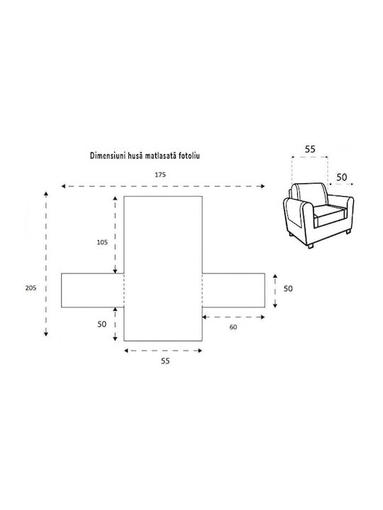 Sofazip Elastische Abdeckung für Vier-Sitzer-Sofa Brown 220εκ. 1Stück SZMATVELVETMARO
