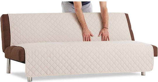 Sofazip Elastische Abdeckung für Vier-Sitzer-Sofa Brown-beige 200εκ. 1Stück SZMATFBMABE