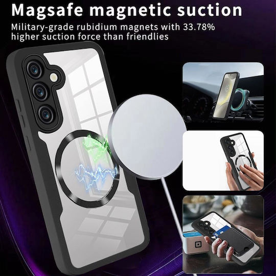 Techsuit ColorVerse 360 Vollschutz Silikon Schwarz Handyhülle (Galaxy S24 FE)