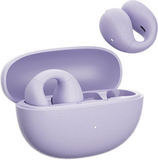 QCY Crossky C10 Open Ear Bluetooth Handsfree Headphones with Sweat Resistance and Charging Case Purple