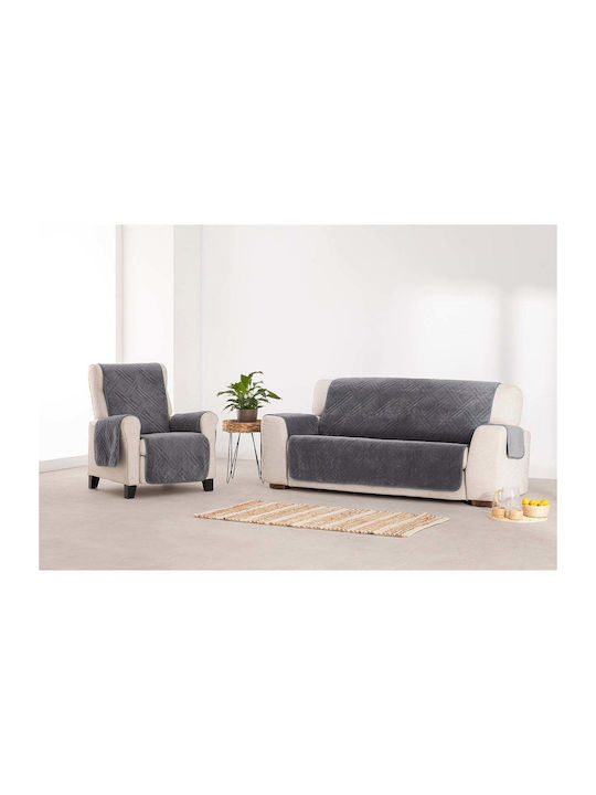 Sofazip Ελαστικό Κάλυμμα Πολυθρόνας Grey 55εκ.