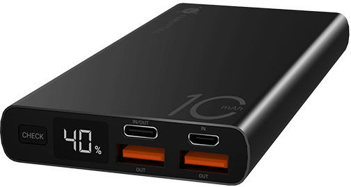 Navitel PWR10 AL Power Bank 10000mAh cu 2 Porturi USB-A și Port USB-C Negru