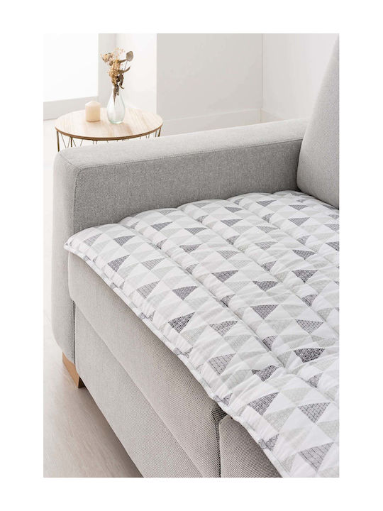 Sofazip Wasserdicht Elastische Abdeckung für Vier-Sitzer-Sofa Gray 220εκ. 1Stück SZTOPZAZU