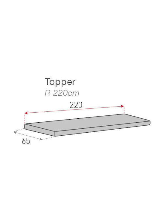 Sofazip Wasserdicht Elastische Abdeckung für Vier-Sitzer-Sofa Gray 220εκ. 1Stück SZTOPZAZU