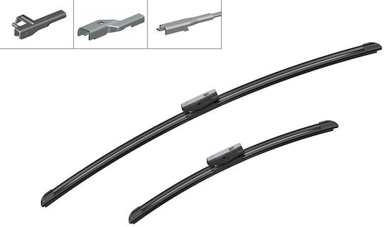 Bosch Aerotwin Multi-Clip Front Set Car Wiper Blades 650mm/400mm Universal
