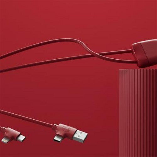 Xoopar USB to Lightning / Type-C Cable Κόκκινο 1m (XP61137.15A)