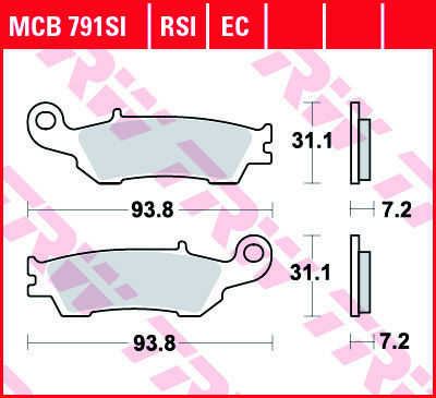 TRW Plăcuțe De Frână Pentru Motociclete Pentru Yamaha YZ 250