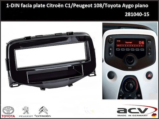 DIN Fascia Panels 2 Din for Citroen C1 / Peugeot 108 / Toyota Aygo 2014+ for Toyota Aygo