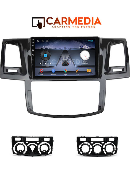 Carmedia Auto-Audiosystem für Toyota Hilux 2005-2011 mit A/C Bluetooth USB WiFi GPS Apple CarPlay Android Auto mit 9 Zoll Touchscreen