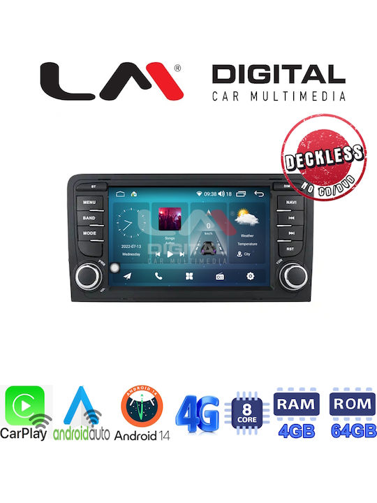 LM Digital Ηχοσύστημα Αυτοκινήτου για Audi A3 2003>2012 (Bluetooth/USB/WiFi/GPS/Apple-Carplay/Android-Auto)