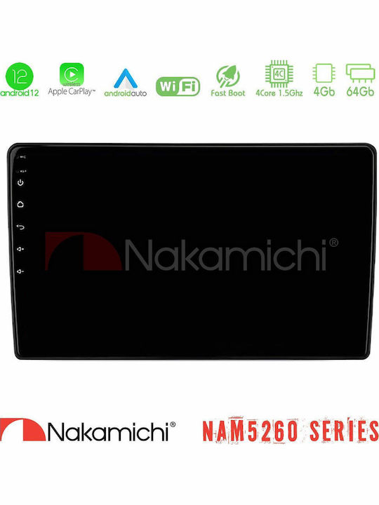 Nakamichi Ηχοσύστημα Αυτοκινήτου για Nissan Micra 2017-2022 (Bluetooth/USB/AUX/WiFi/GPS/Apple-Carplay/Android-Auto) με Οθόνη Αφής 9"