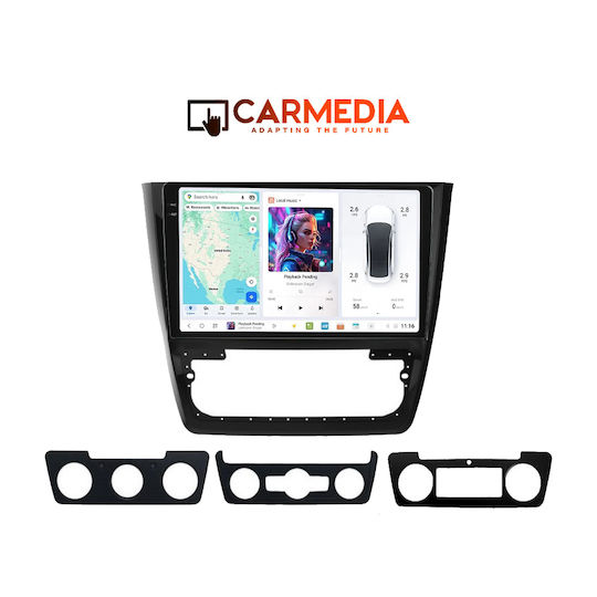 Carmedia Car Audio System for Skoda Yeti 2014 (Bluetooth/USB/AUX/WiFi/GPS/Apple-Carplay/Android-Auto) with Touch Screen 10.36"