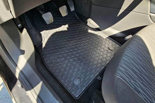 Rezaw Plast Set of Front and Rear Mats 4pcs Tray Type for Opel Astra Chevrolet Cruze 2008-2016 Black