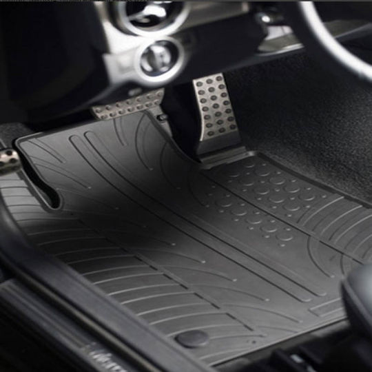 Gledring Set of Front and Rear Mats 2pcs for Smart ForTwo 2014 Black
