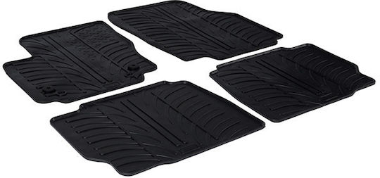 Gledring Set of Front and Rear Mats 4pcs Tray Type for Ford Mondeo 2011-2015 Black