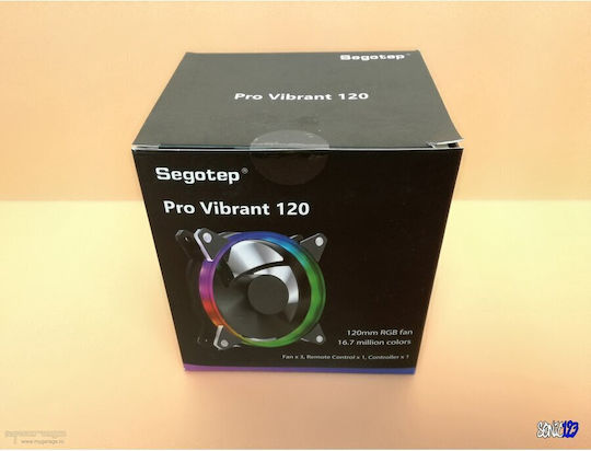 Segotep Ventilatoare Pentru Carcasa 120mm (35.2cfm) Cu Iluminare RGB 3 Bucăți