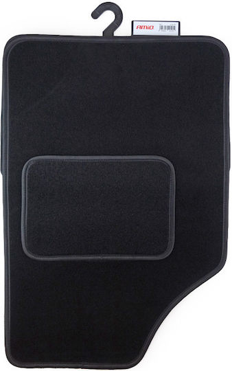 AMiO Set of Front and Rear Mats Universal 4pcs Black
