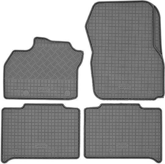 Rigum Set of Front and Rear Mats 4pcs for Renault Zoe 2012+ Black