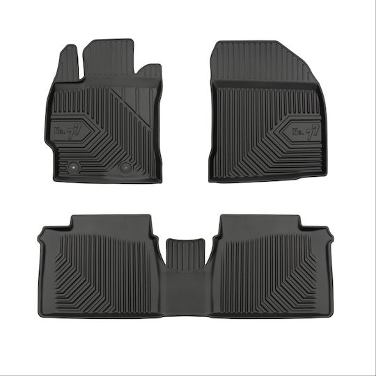 Frogum Set of Front and Rear Mats 3pcs for Toyota Corolla 2013-2019 Black