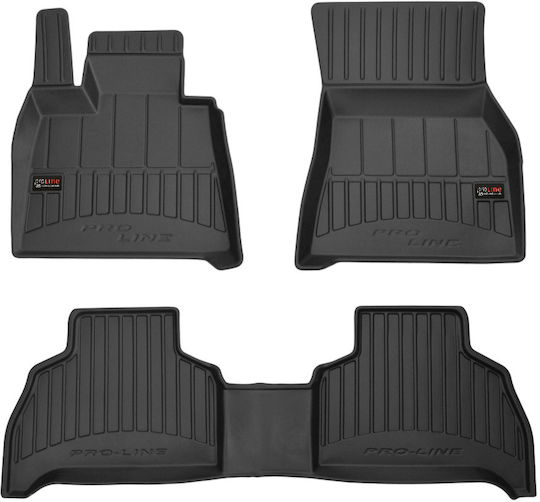 Frogum Set of Front and Rear Mats 3pcs Tray Type for BMW X5 2018 Black