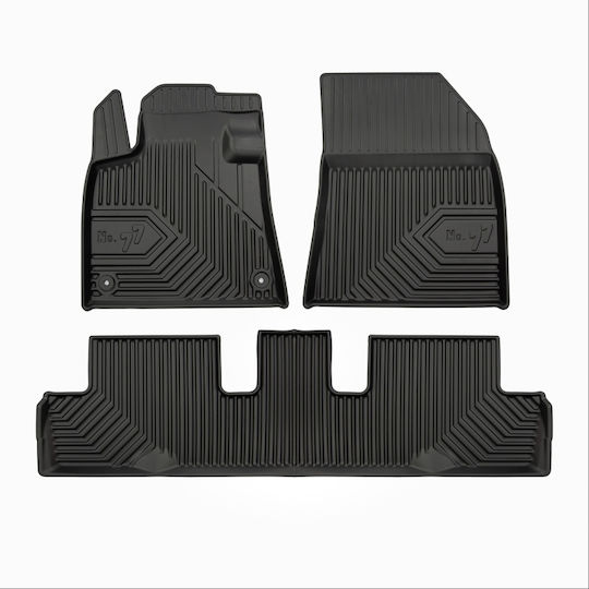 Frogum Set of Front and Rear Mats 3pcs for Citroen C4 / SpaceTourer 2013-2019 Black