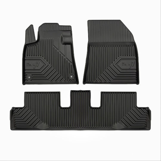 Frogum Set of Front and Rear Mats 3pcs for Citroen C4 / SpaceTourer 2013-2019 Black