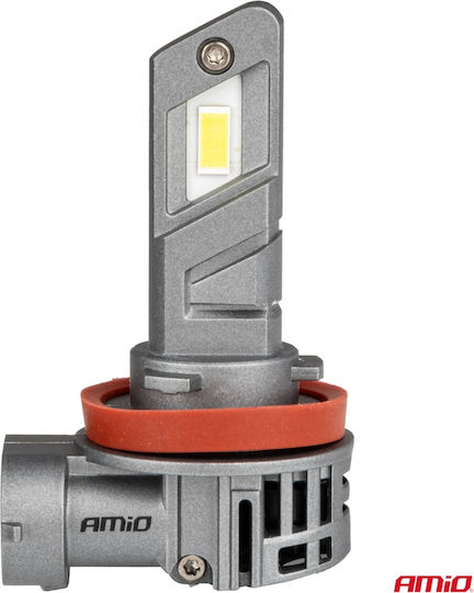 AMiO Lampen Auto H8 / H9 / H11 Canbus LED 6000K Kaltes Weiß 12V 50W 2Stück