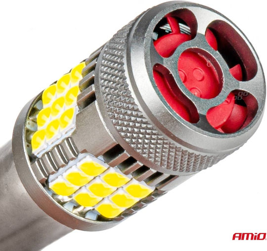 AMiO Lămpi Autoturismului BA15S / P21W / R10W / R5W Canbus LED 6000K Alb rece 12-24V 2buc