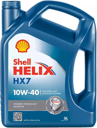 Shell HX7 Συνθετικό Λάδι Αυτοκινήτου 10W-40 5lt