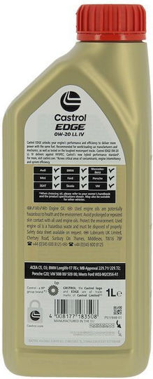 Castrol Edge LL IV Συνθετικό Λάδι Αυτοκινήτου 0W-20 1lt