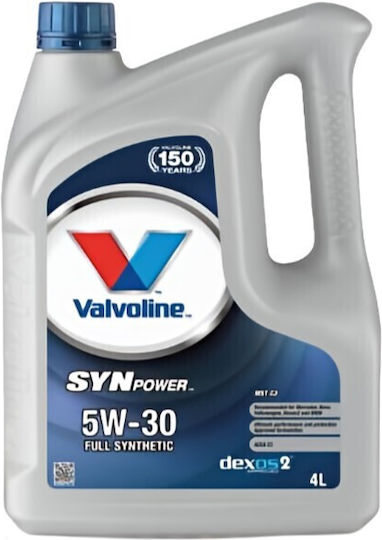 Valvoline Synpower MST Συνθετικό Λάδι Αυτοκινήτου 5W-30 4lt 022277