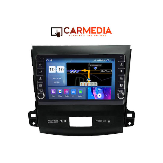 Carmedia Car Audio System for Peugeot 4007 Mitsubishi Outlander Citroen C-Crosser 2006-2012 (Bluetooth/USB/WiFi/GPS/Apple-Carplay/Android-Auto) with Touch Screen 9"