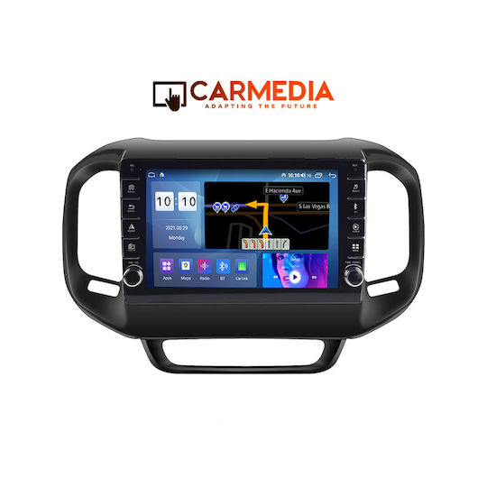 Carmedia Ηχοσύστημα Αυτοκινήτου για Fiat Toro 2017-2021 (Bluetooth/USB/WiFi/GPS/Apple-Carplay/Android-Auto) με Οθόνη Αφής 9"