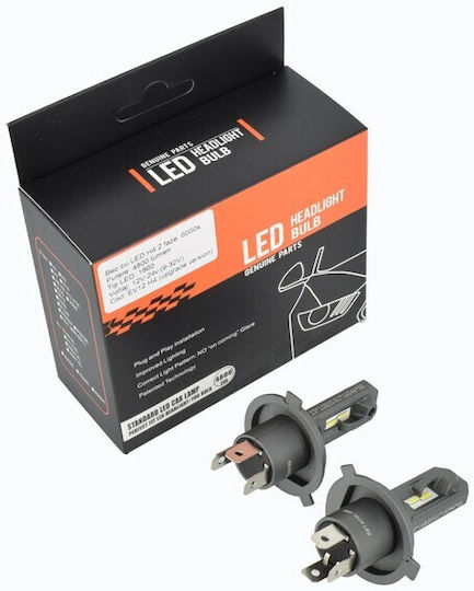 Set Faruri LED Ev12 H4 Idealstore Fază Dublă LED 1860 4800 Lumen 6000k 12-24v