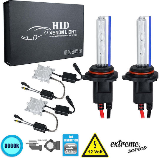 GloboStar Car Xenon Kit Extreme Series HB4-9006 CAN Bus 110W 9-16V 8000K Cold White