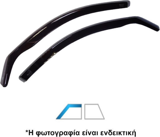 Heko Set of Windbreakers Front Car Dark Fime for 2022+ 2pcs