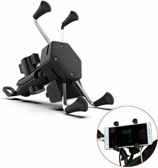 Andowl JC-08 Suport Telefon Mobil Moto Cu Braț Reglabil Pentru Volan și Încărcător