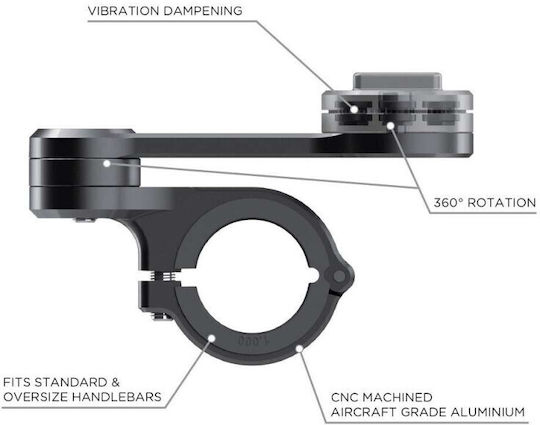 SP Connect Moto Mount Βάση Κινητού Μοτοσυκλέτας με Κλιπ για το Τιμόνι