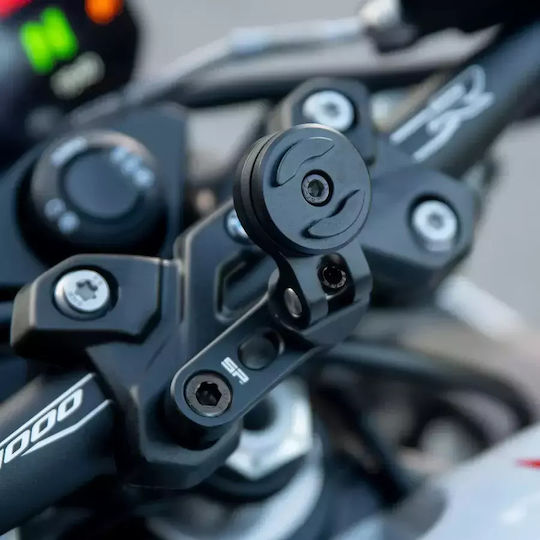 SP Connect Bar Clamp Mount Pro Βάση Κινητού Μοτοσυκλέτας με Κλιπ για το Τιμόνι Αντικραδασμική CNC Βάση Καβαλέτου