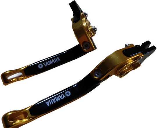Flexible Adjustable Motorcycle Brake/Clutch Lever Set for Yamaha XT 660 with Yamaha Logo Gold25001479