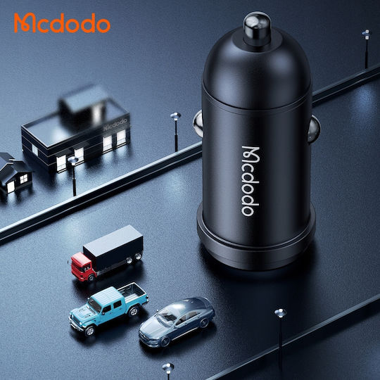 Mcdodo Cc-7491 Auto-Ladegerät 30W 5A Schnellladen mit einer Buchse 1xType-C Schwarz Farbe