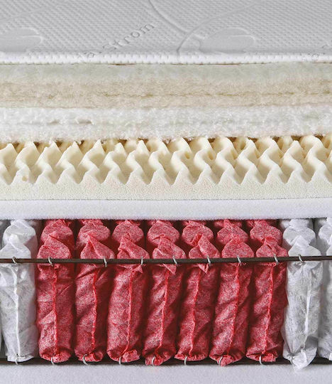 Imperial Strom Nobel Διπλό Ανατομικό Στρώμα Foam / Latex 140x200x26cm με Ανεξάρτητα Ελατήρια