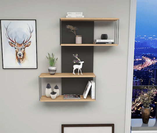 Destan Shelf Anthracite 65x19x96cm