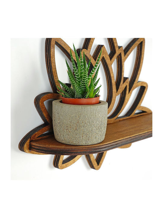 Wandregal Walnuss 33x10x26cm