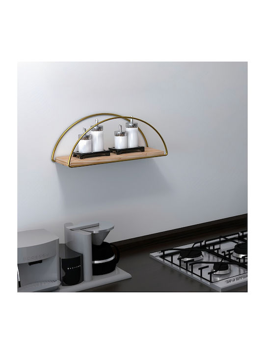 Ράφι Τοίχου Dekoratif Gold-brown 45x15x18εκ.
