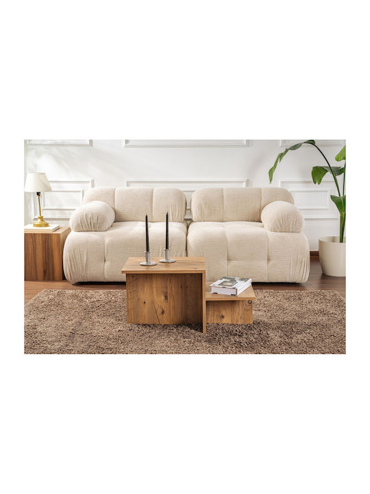 Rectangular Central Coffee Table Harmony Wooden Pine M80xL40xH40cm
